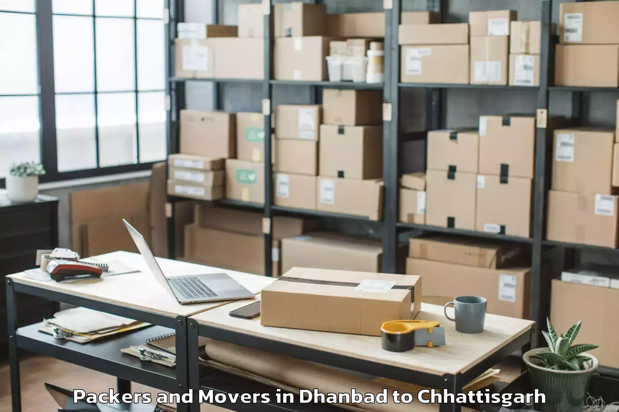 Get Dhanbad to Bodri Packers And Movers